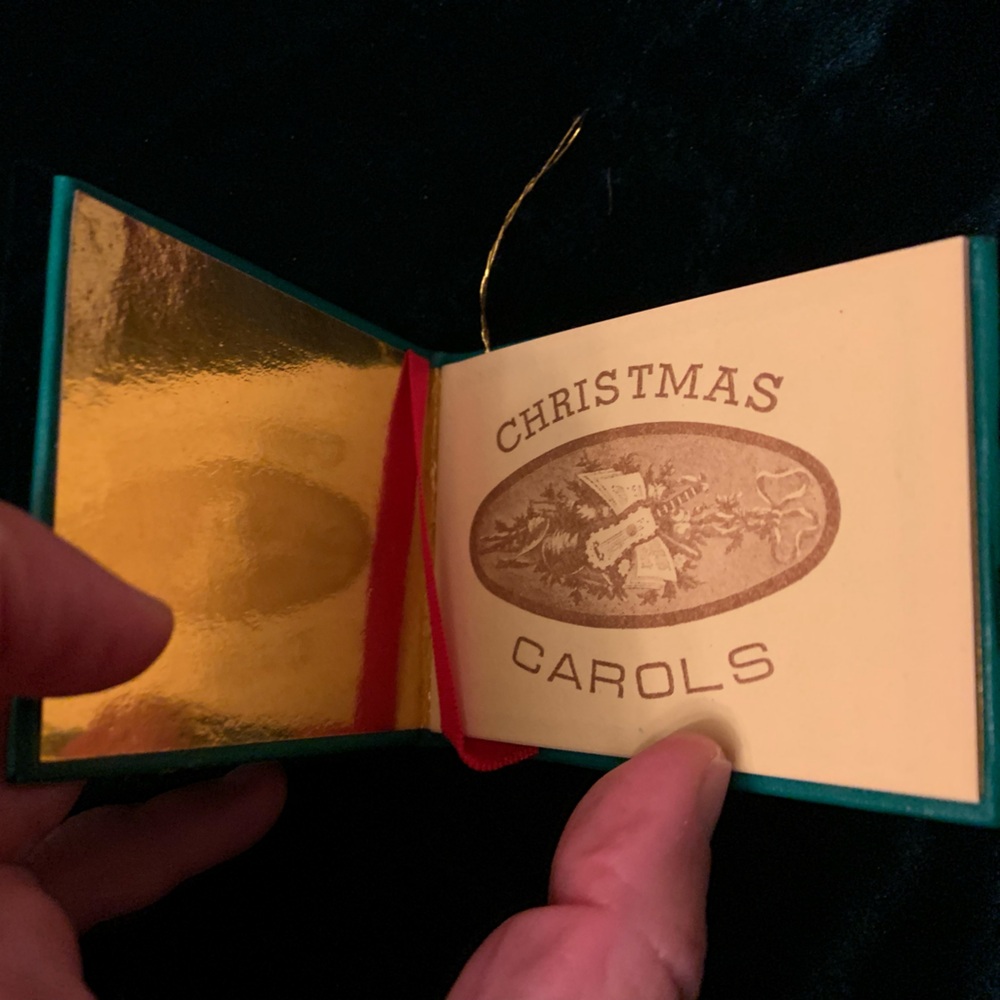 Vintage Christmas Carols Mini Book Ornament (~3") - Picture 6 of 9